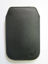 Smartphone H&uuml;lle  aus Nappaleder in schwarz