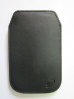 Smartphone H&uuml;lle  aus Nappaleder in schwarz