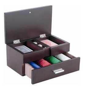 Poker Set Vegas in schwarzer Metalldose